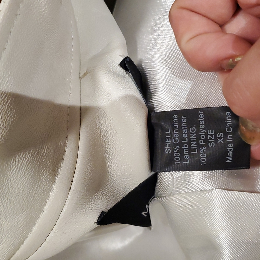 White Leather Jacket - image 5